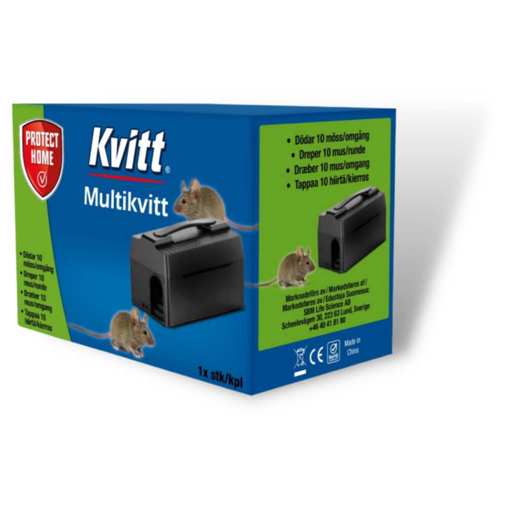 Multikvitt musefelle - Opptil 10 mus før tømming - Protect Home 